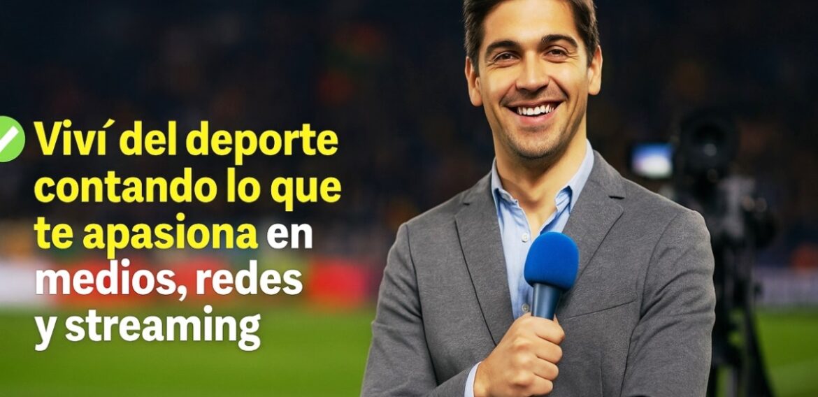 Viví del deporte contando lo que te apasiona en medios, redes y streaming