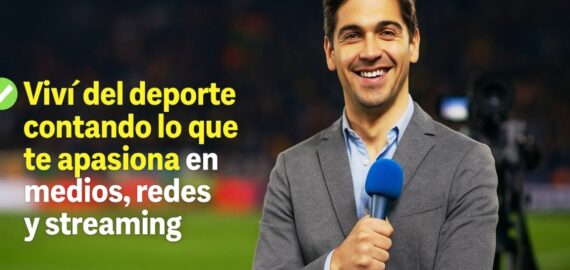 Viví del deporte contando lo que te apasiona en medios, redes y streaming